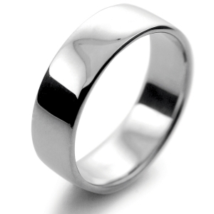 Slight or Soft Court Light -  6mm Platinum Wedding Ring 